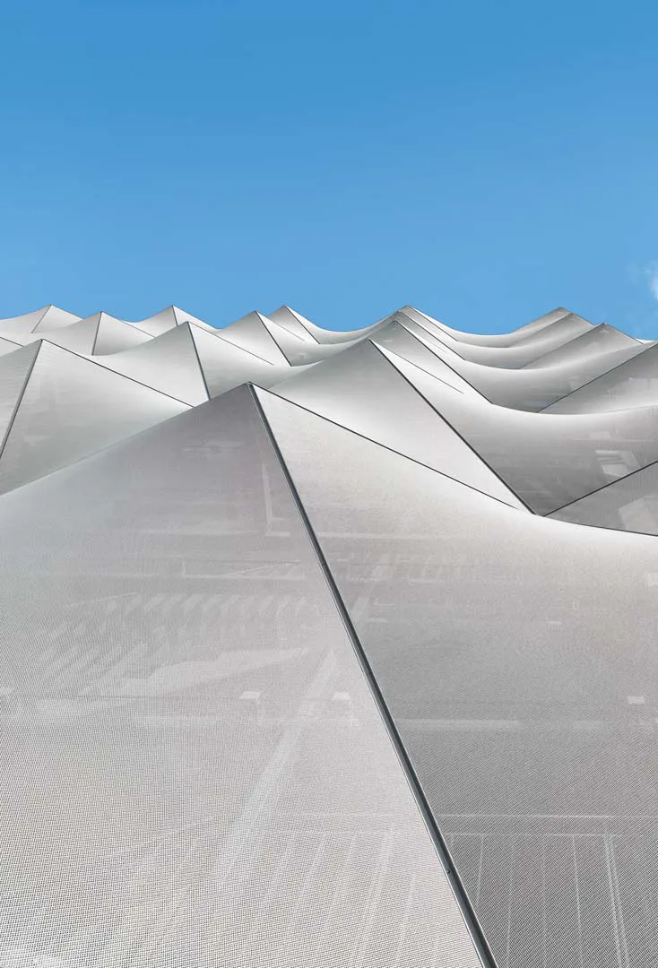 Schüco Parkhaus, Bielefeld; Fassadenkonstruktion: Schlattmeier Architekten in Zusammenarbeit mit 3XN; Foto: Christian Eblenkamp