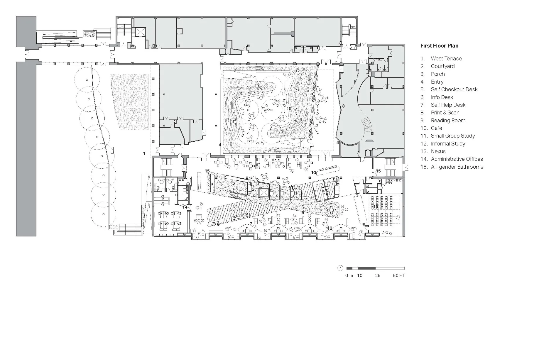 Grundriss erstes Stockwerk, Grafik