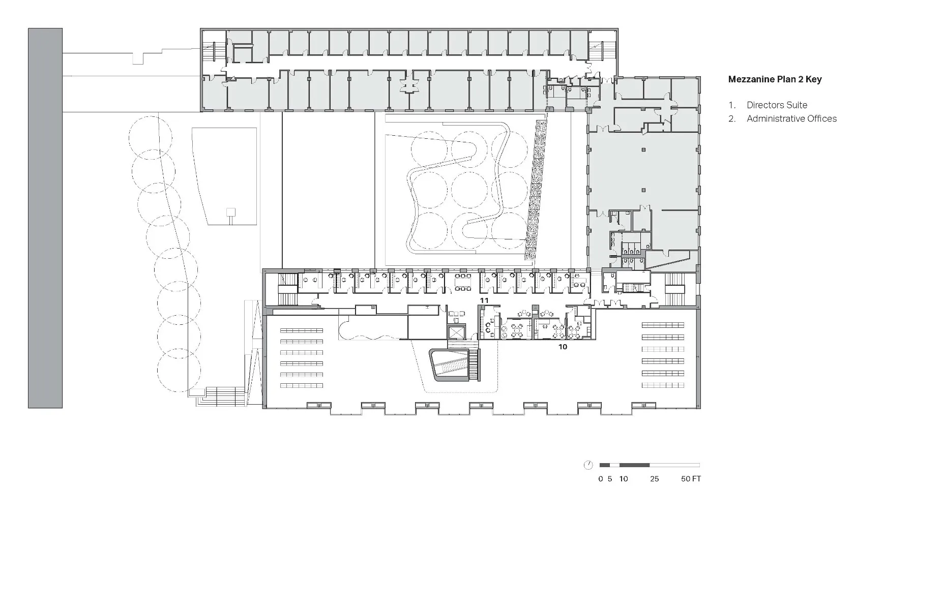 Grundriss Mezzanin 2, Grafik