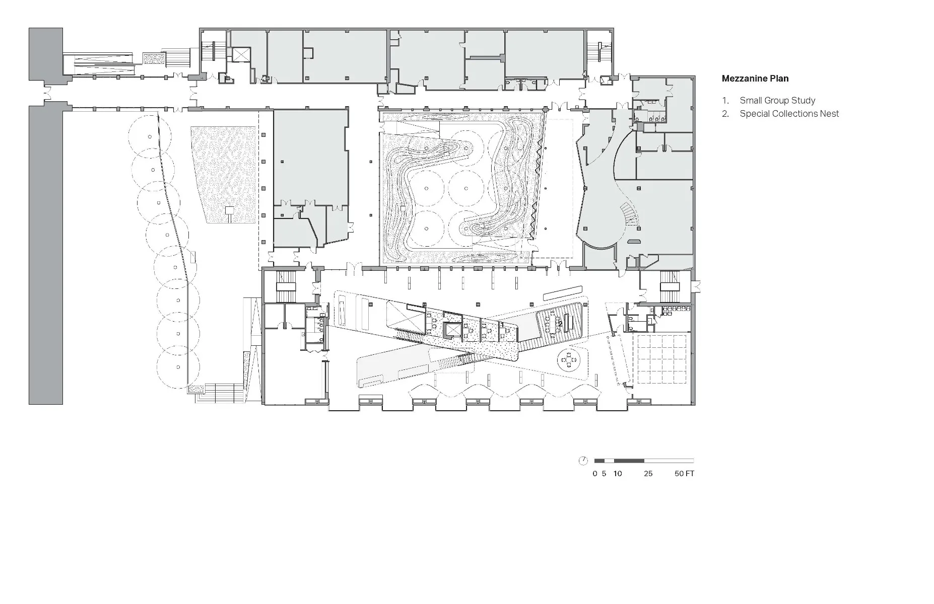 Grundriss Mezzanin, Grafik