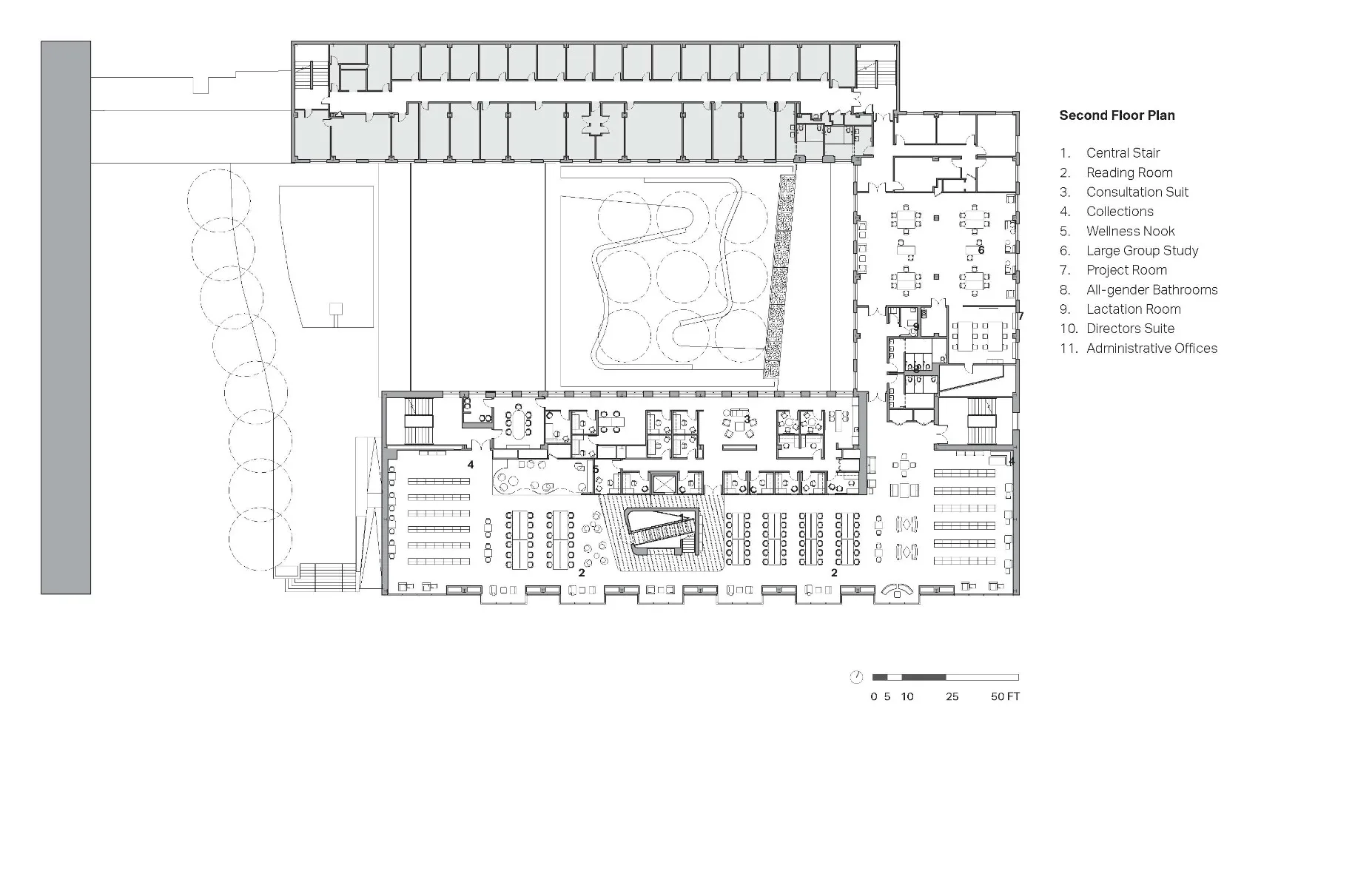 Grundriss zweites Stockwerk, Grafik