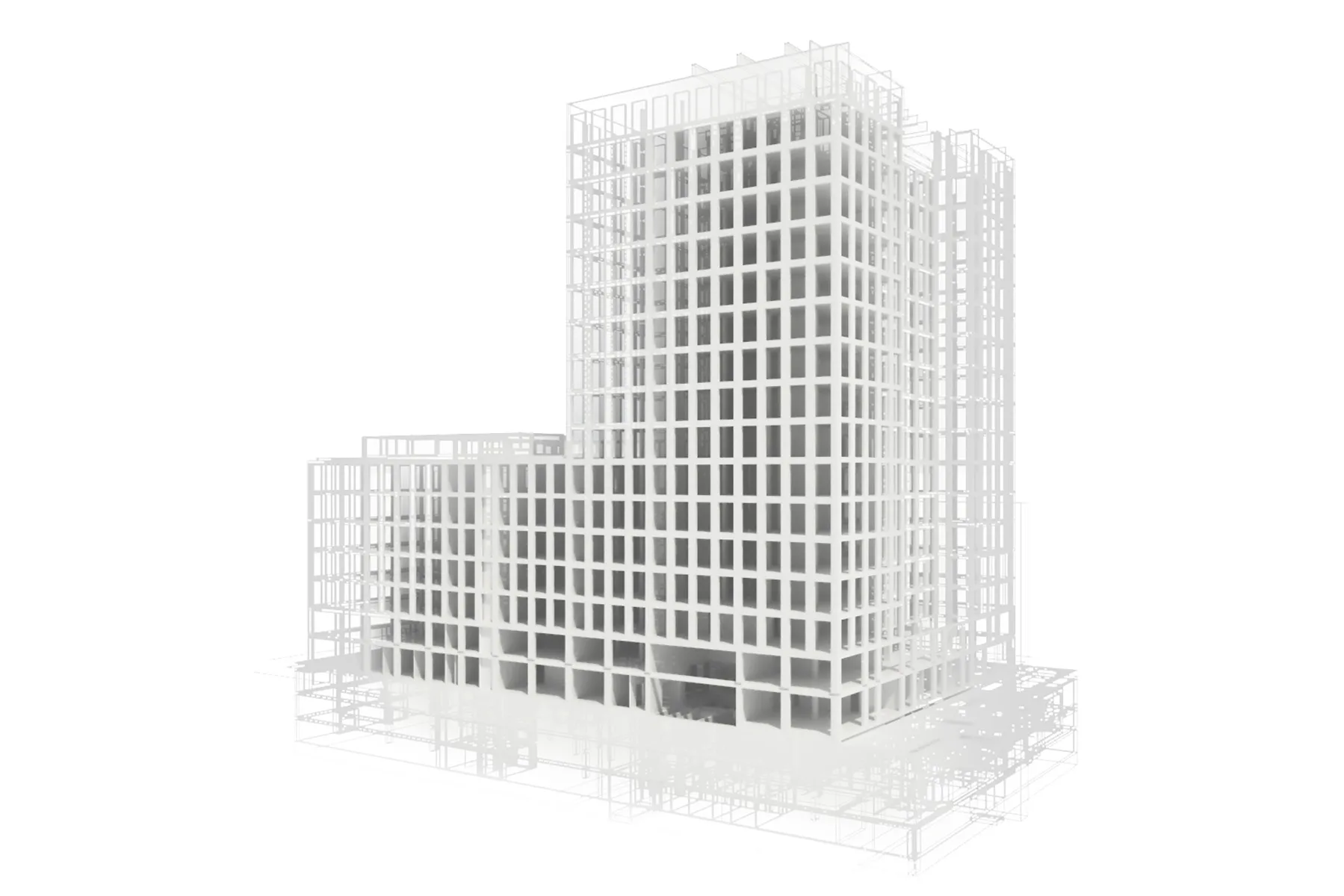 Modell des DB Tower in Frankfurt
