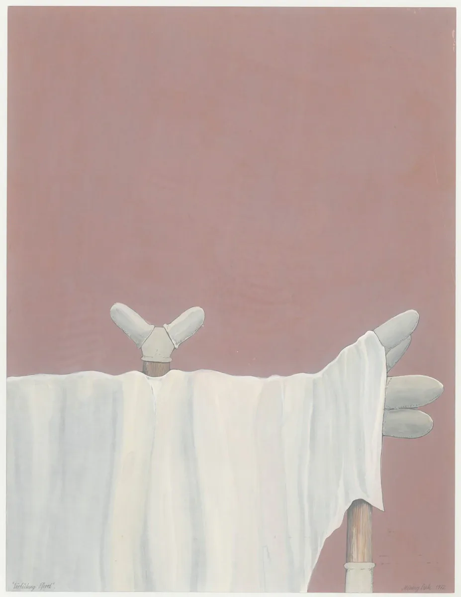 Missing Link, „Verhütung – Pferd“, Gouache, 1972