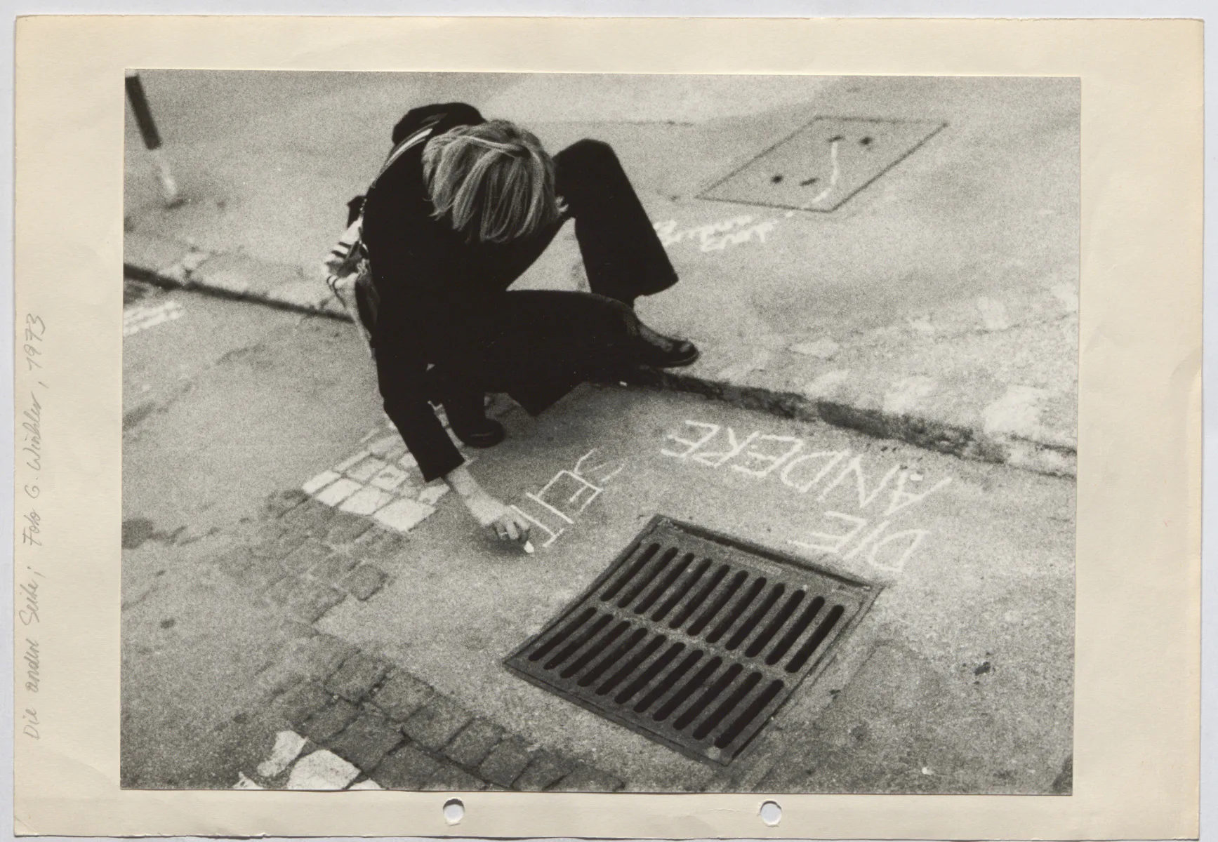 Missing Link, Dokumentation der Aktion „Die andere Seite“, 1973, Foto: Gert Winkler