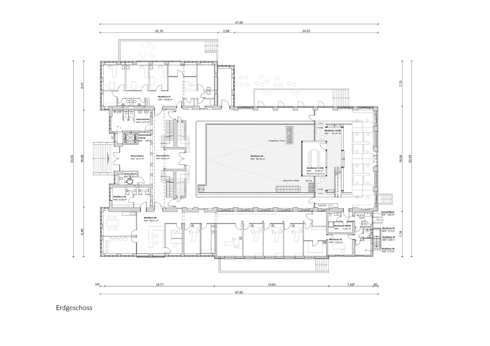 Grundriss EG, Grafik