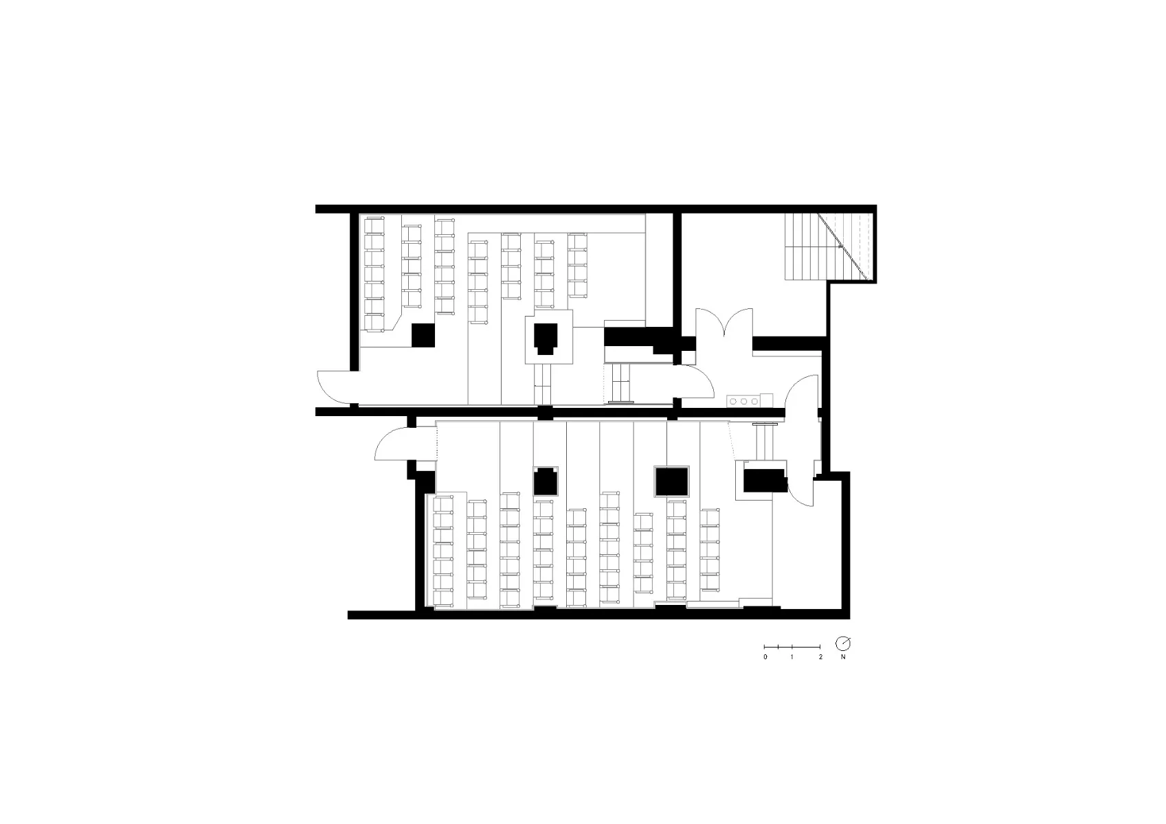Grundriss Saal 3 und 4, Grafik