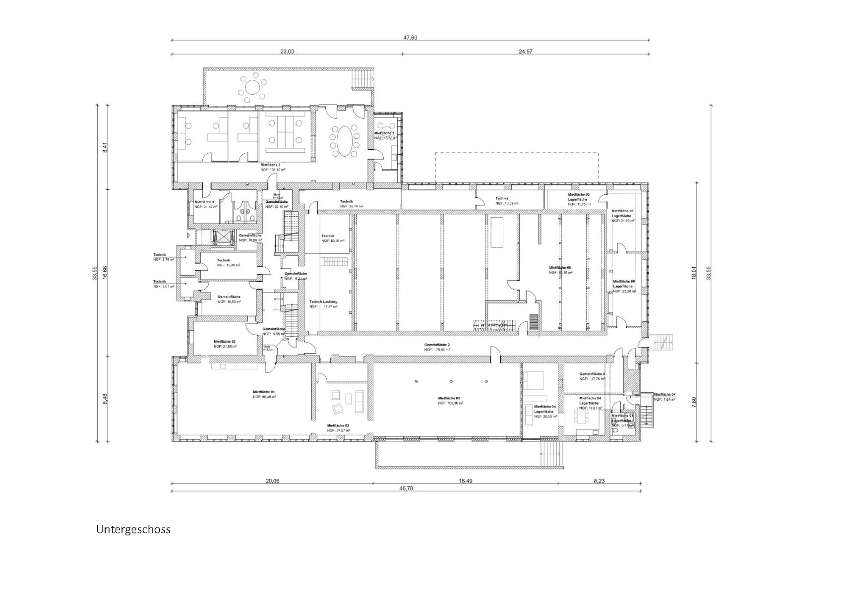 Grundriss UG, Grafik
