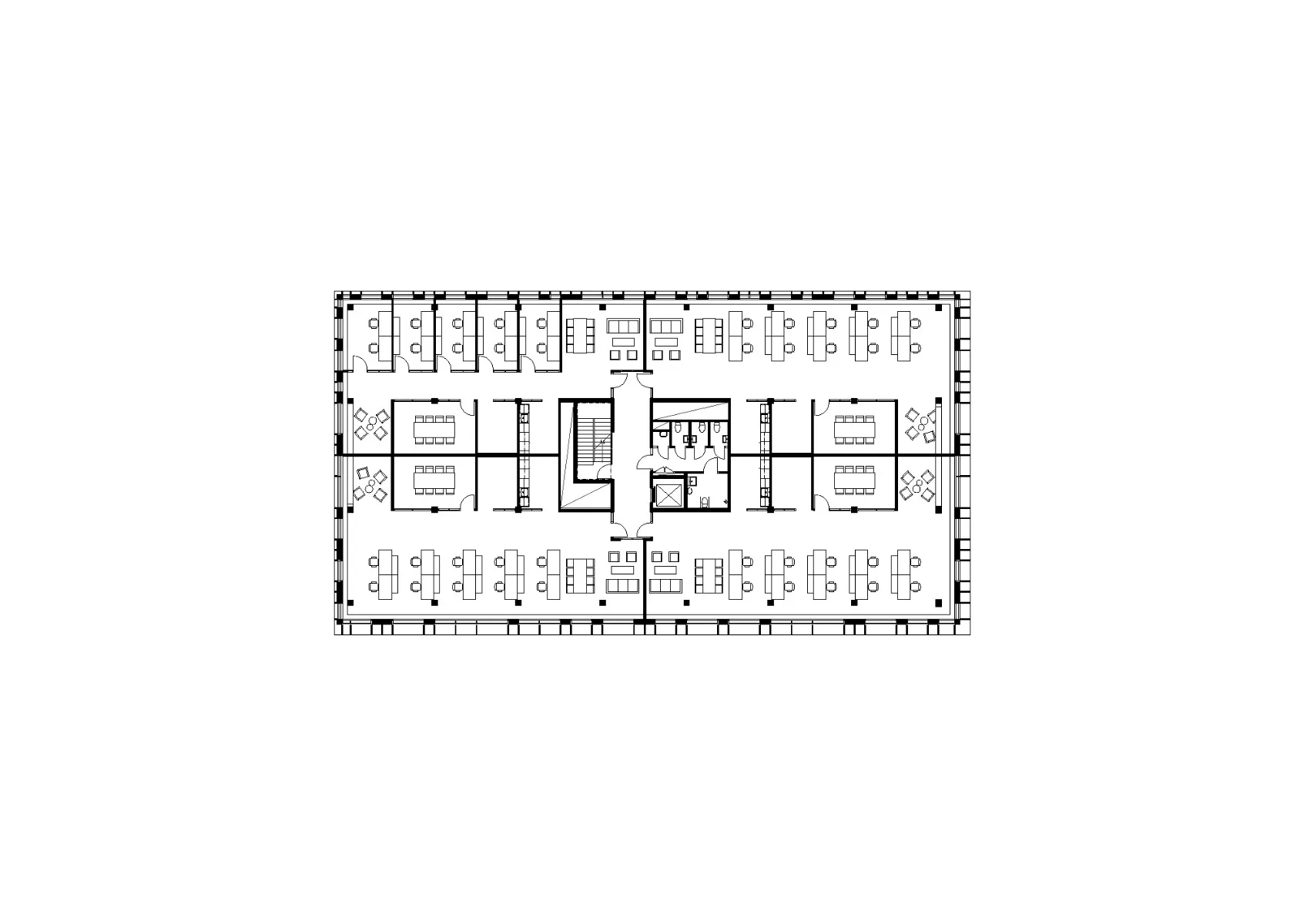 Grundriss Bürogebäude, Grafik