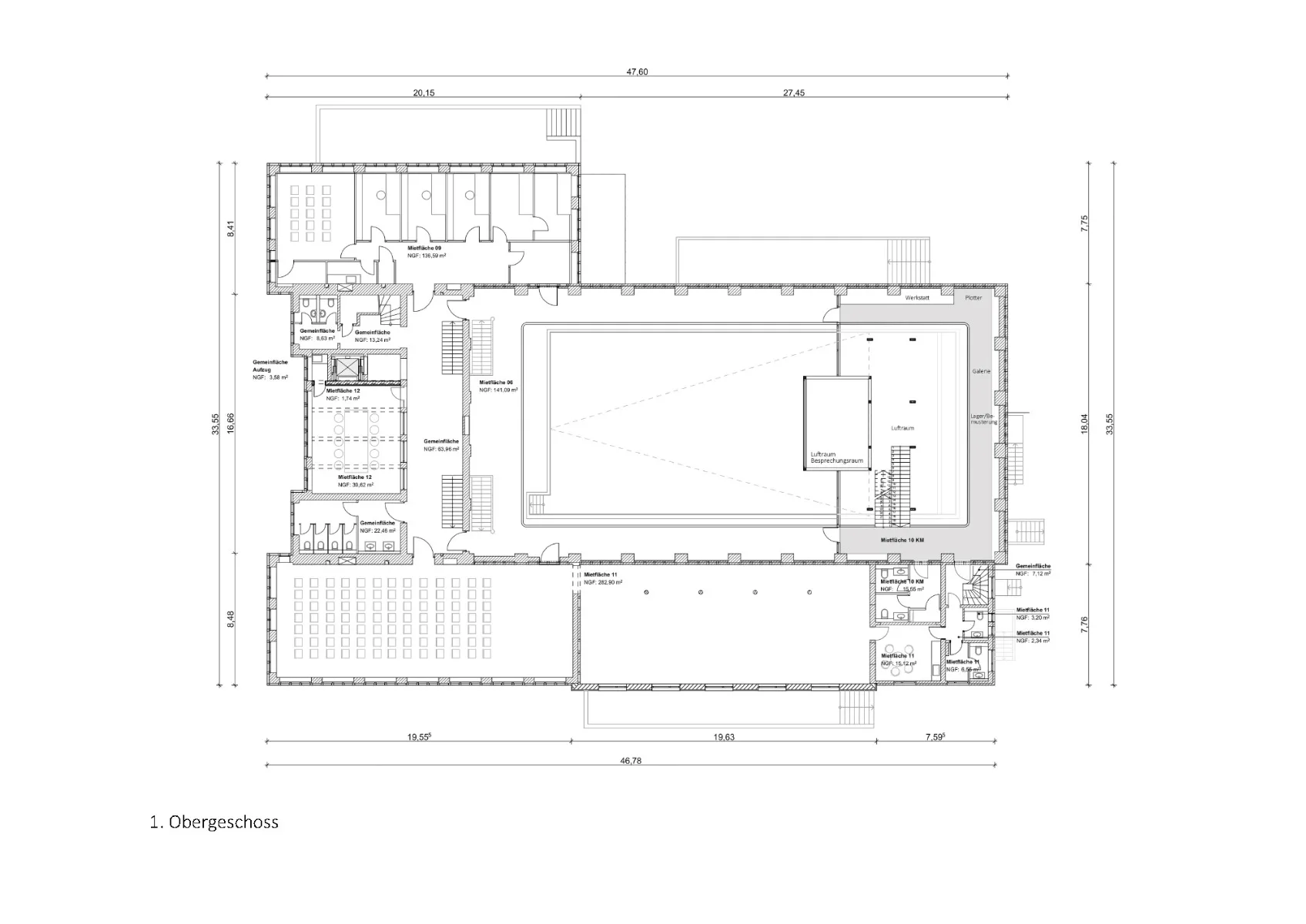 Grundriss 1. OG, Grafik