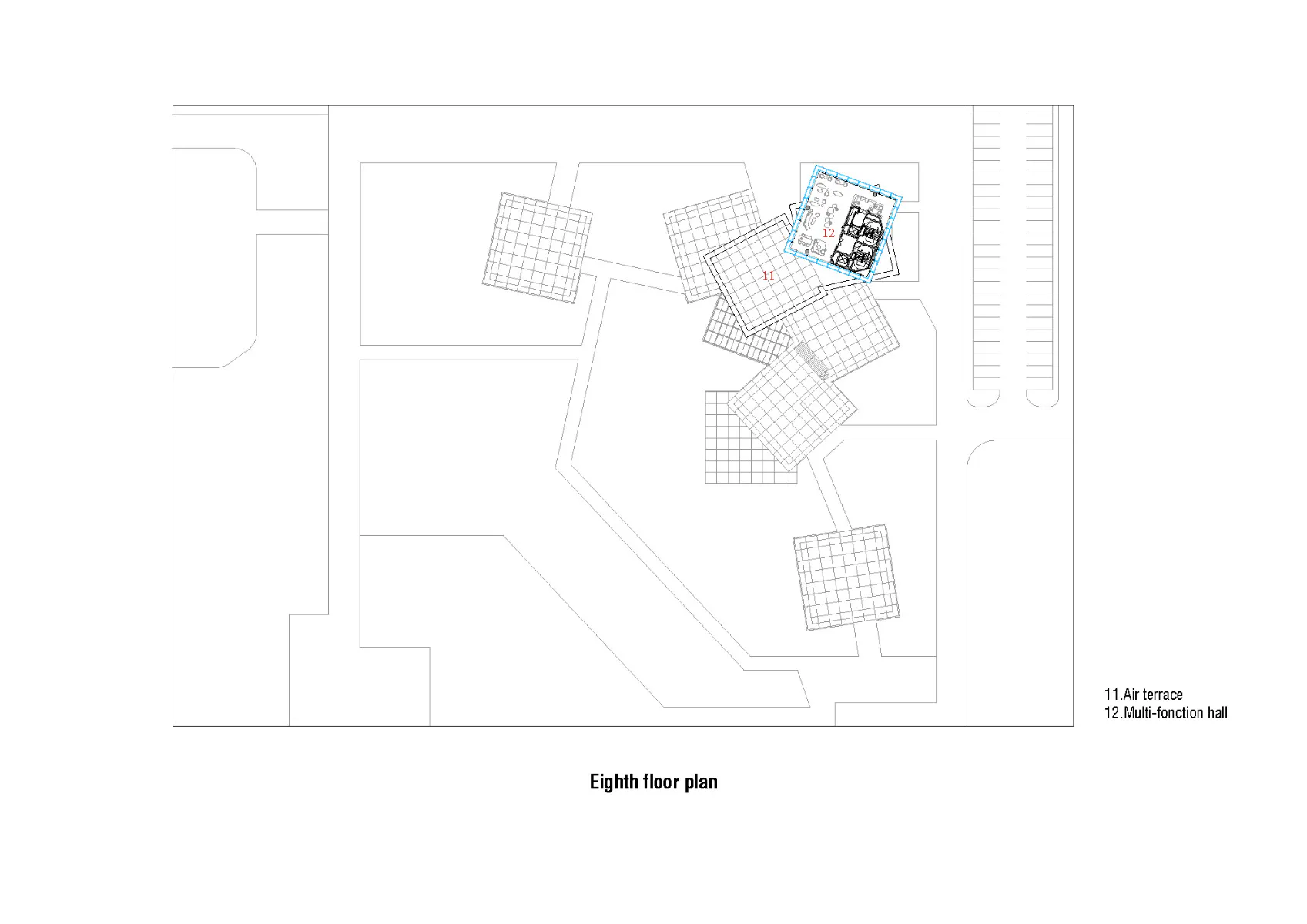 Grundriss 7. OG, Grafik