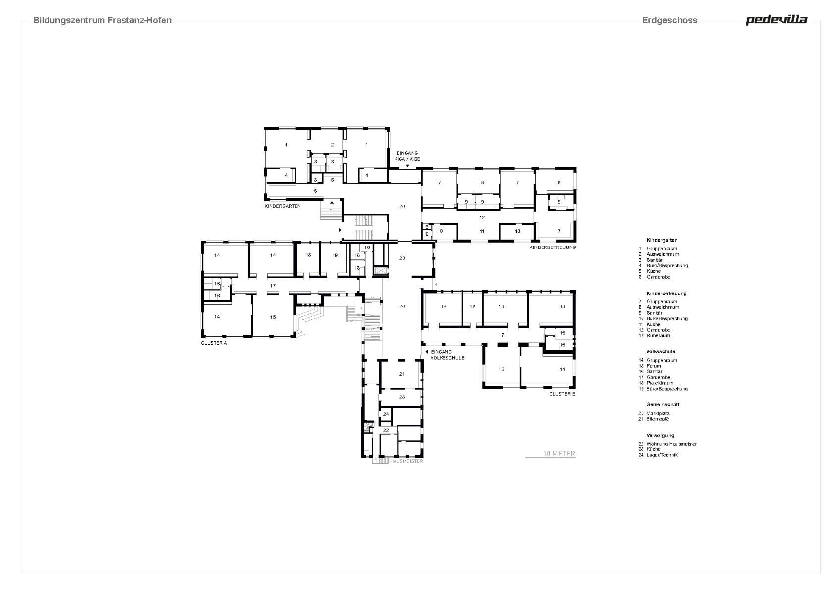 Grundriss EG, Grafik