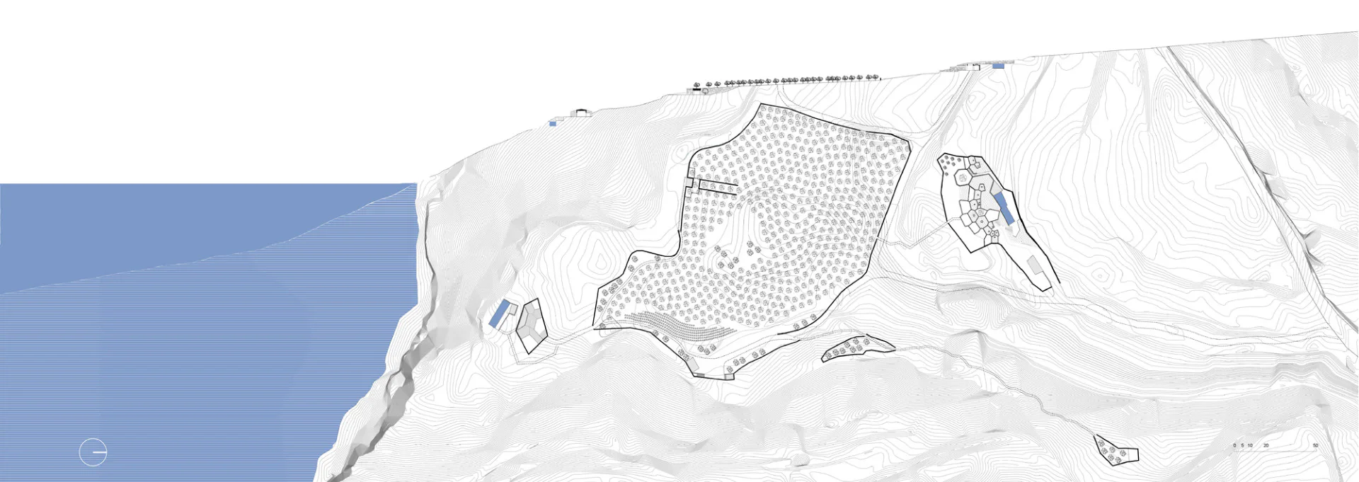 Lageplan und Schnitt, Grafik