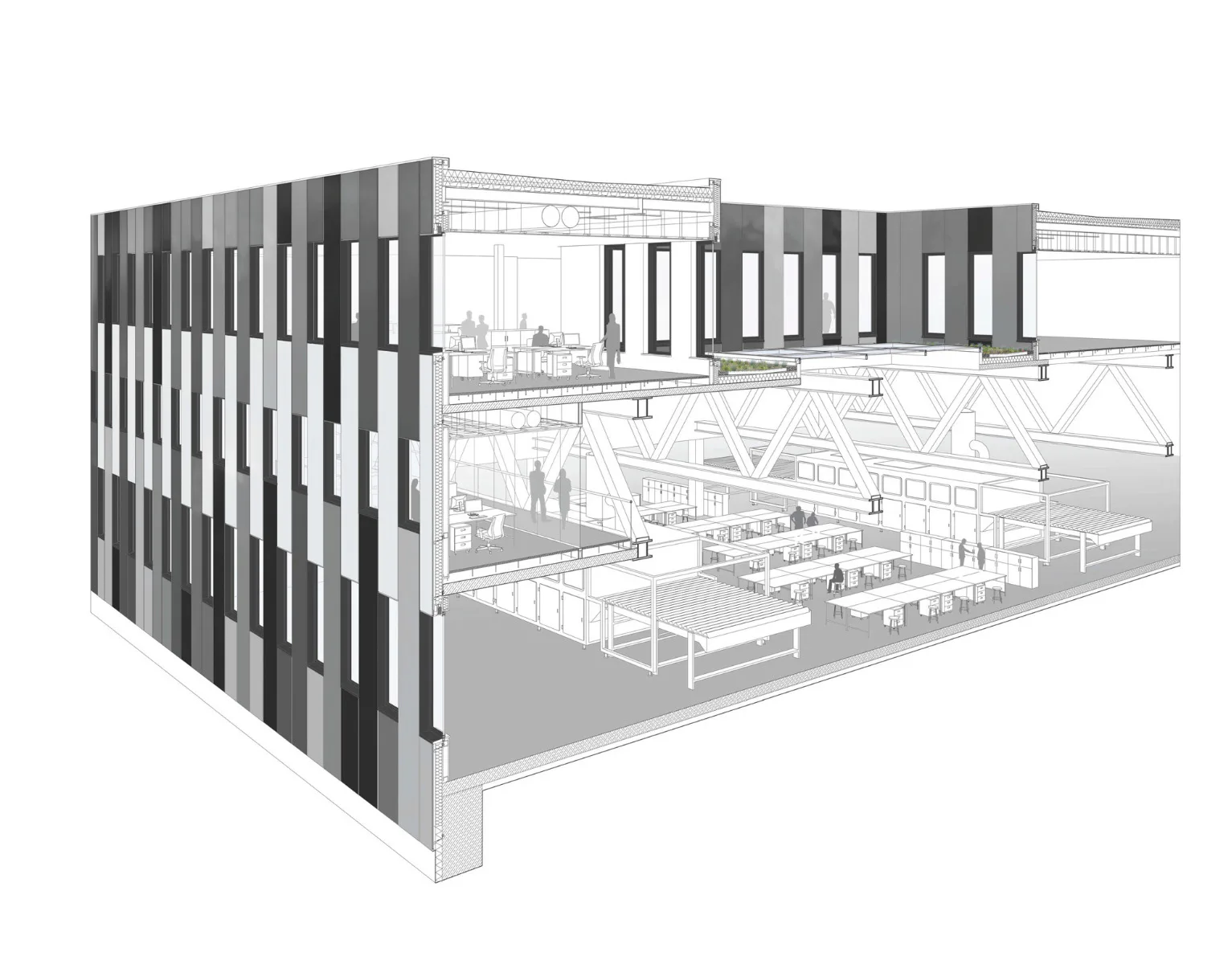 Fassade Detailschnitt, Grafik