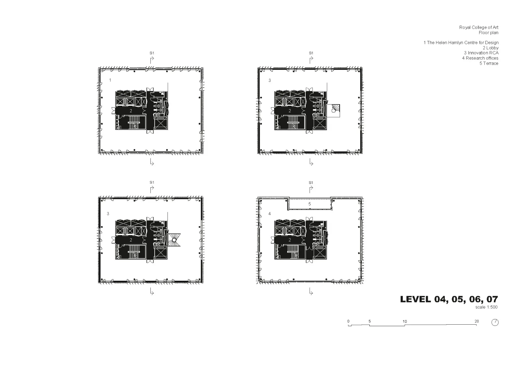 Grundriss 4. - 7. OG, Grafik