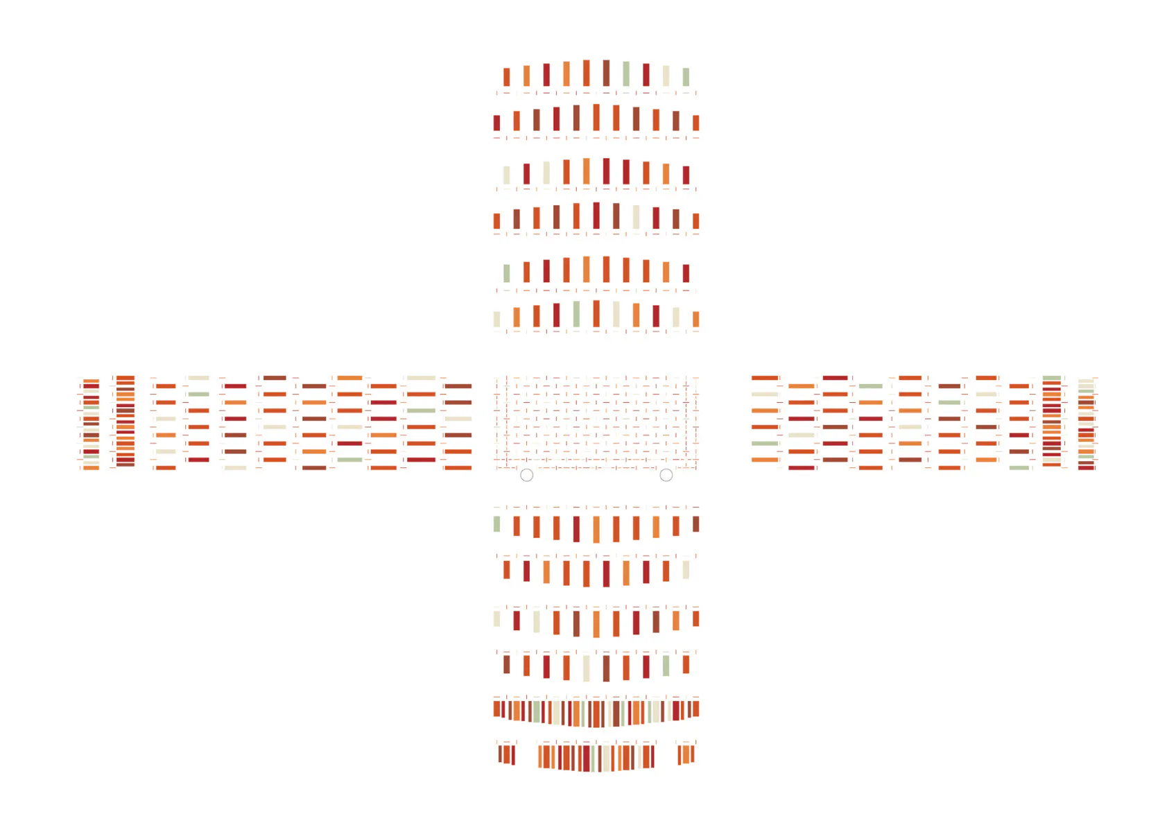 Stofffahnen, Grafik