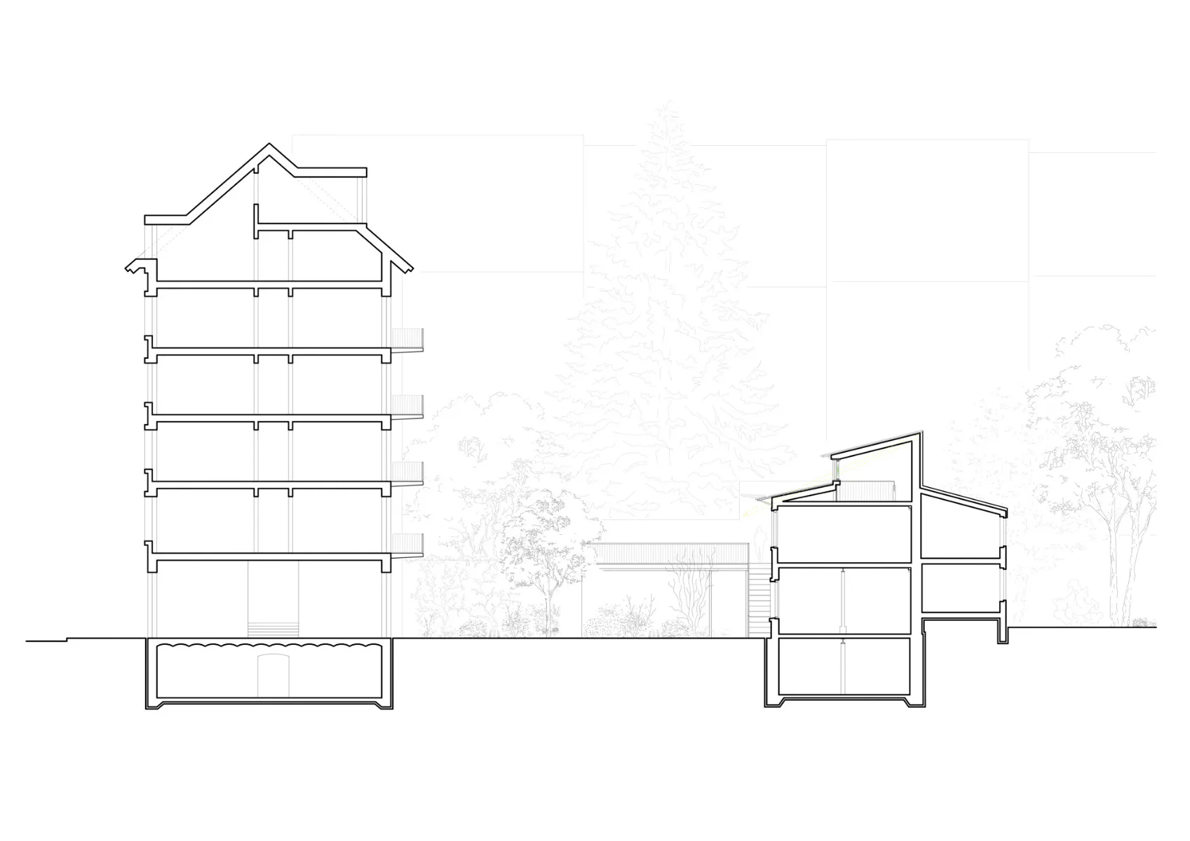 Schnitt Situation, Grafik