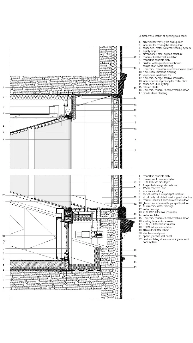 Querschnitt Wandpaneel, Grafik