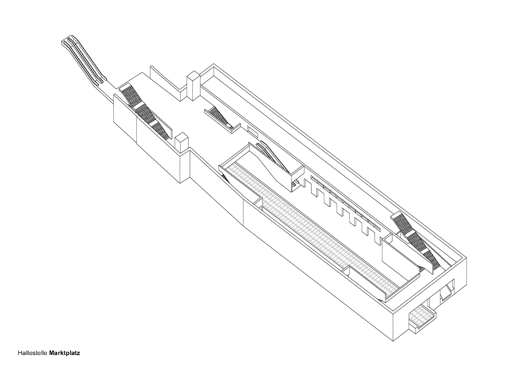 Axonometrie Marktplatz, Grafik