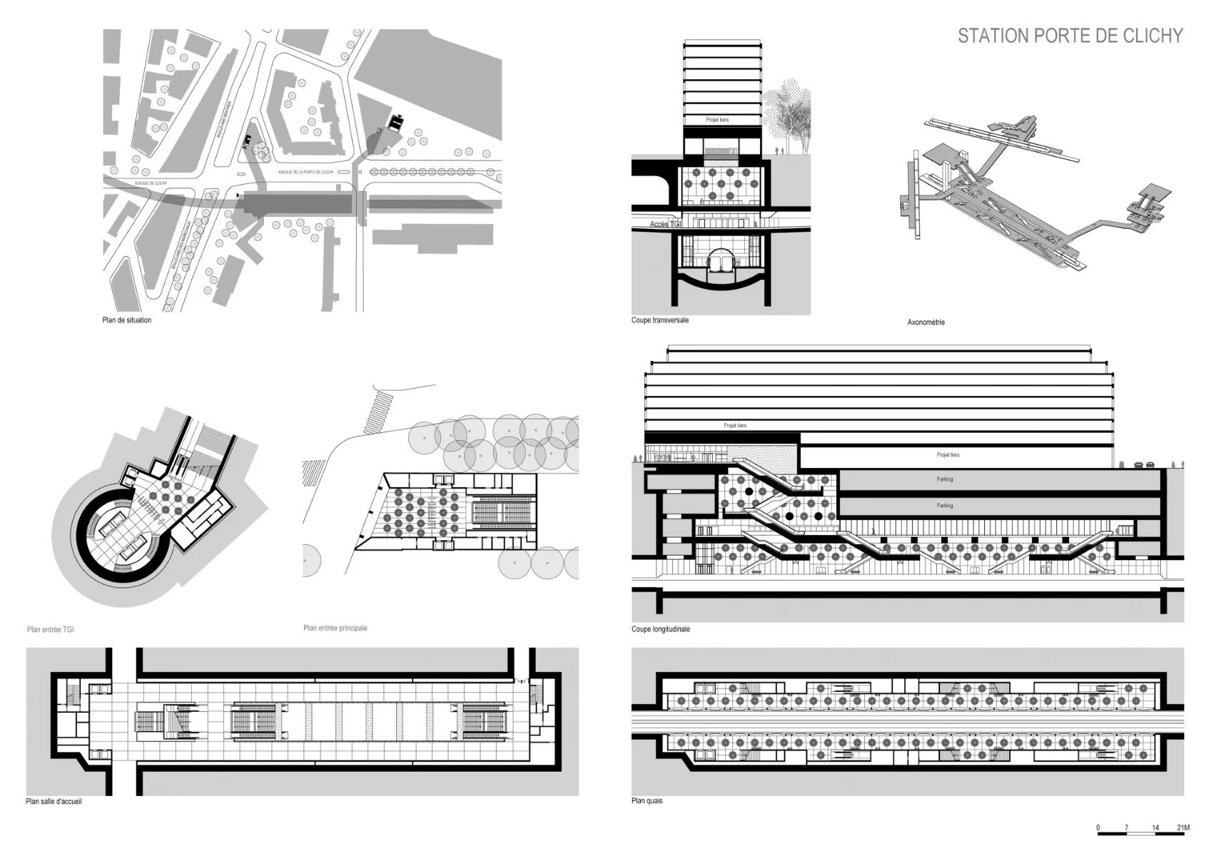 Pläne Station Porte De Clichy, Grafik