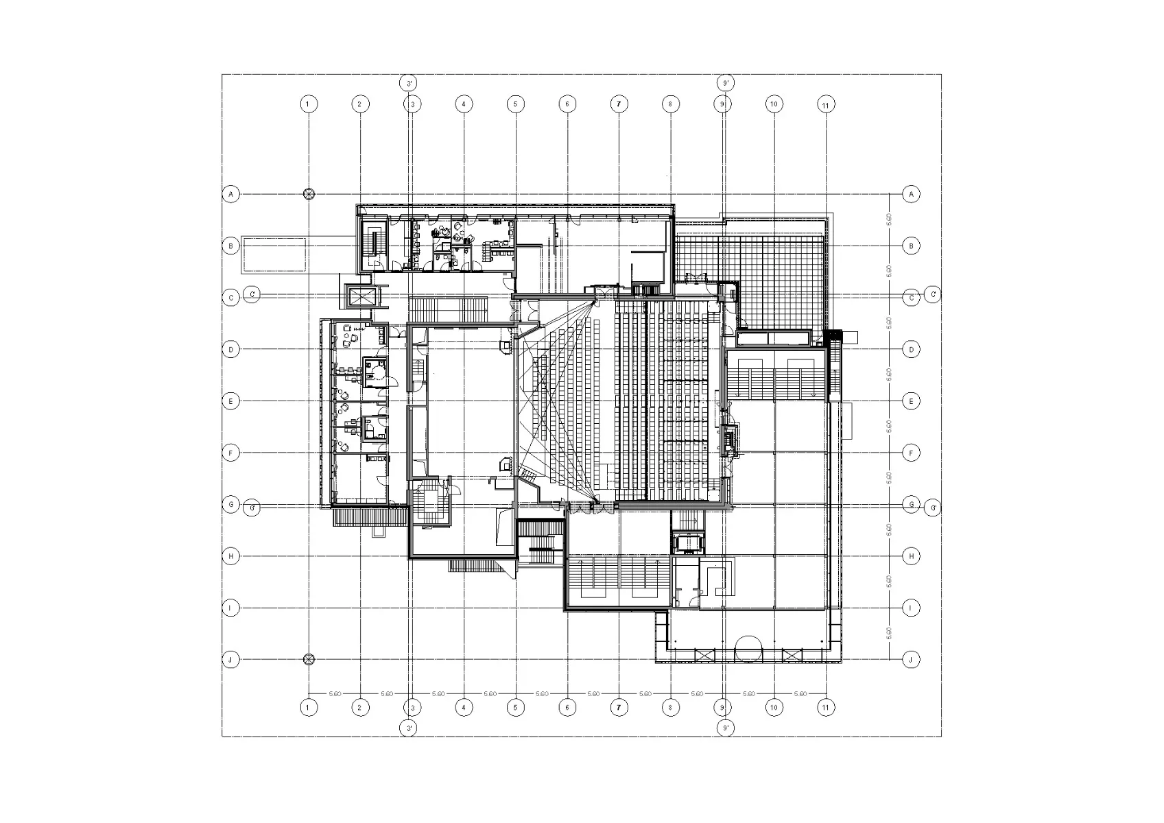 Grundriss Saalgeschoss, Grafik