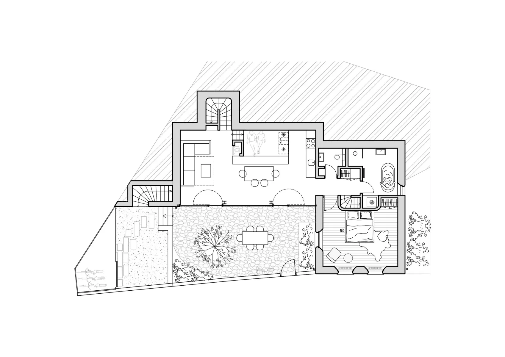 Grundriss EG, Grafik