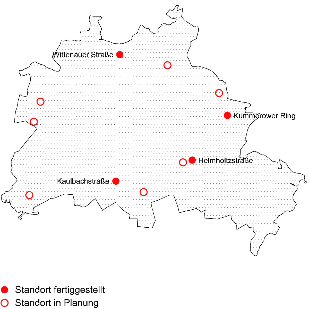 Übersicht Standorte, Grafik