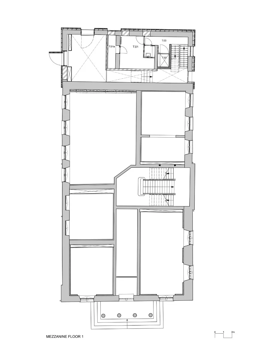 Grundriss 1. Mezzanin, Grafik