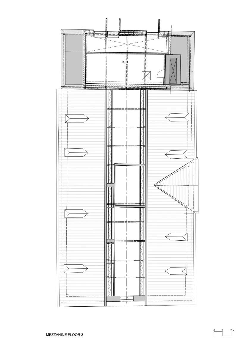 Grundriss 3. Mezzanin, Grafik