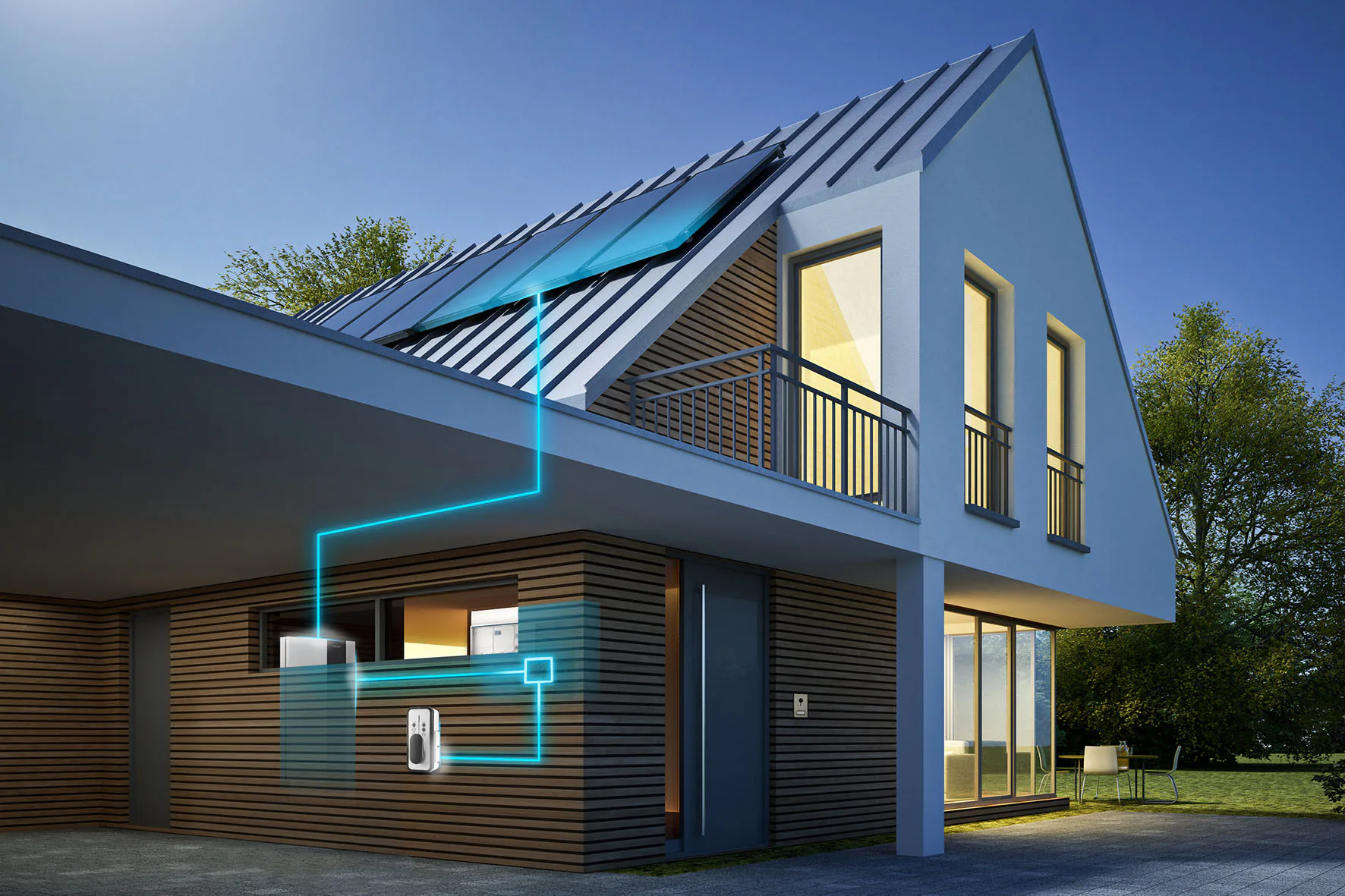 Ladesäule, Energiespeicher und Energiemanager aus einer Hand