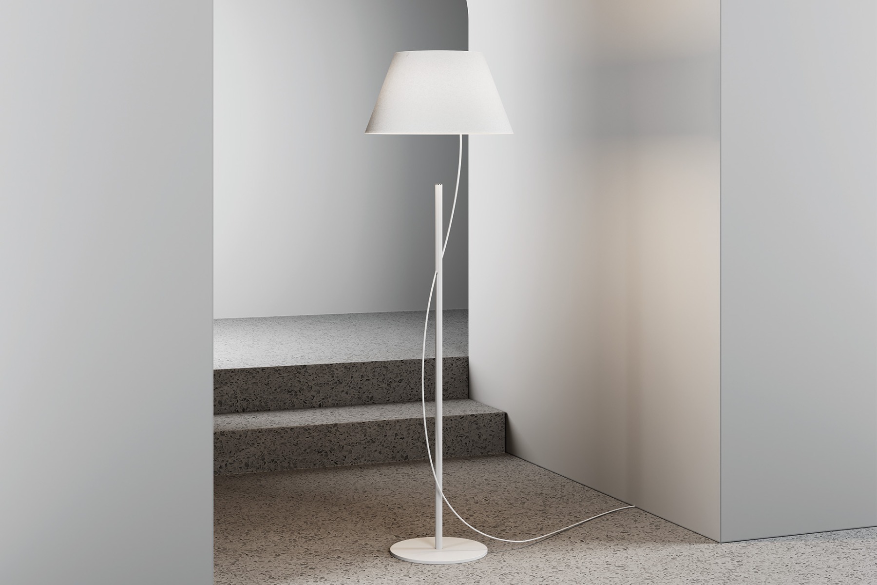 LED Stehleuchte aus Papier