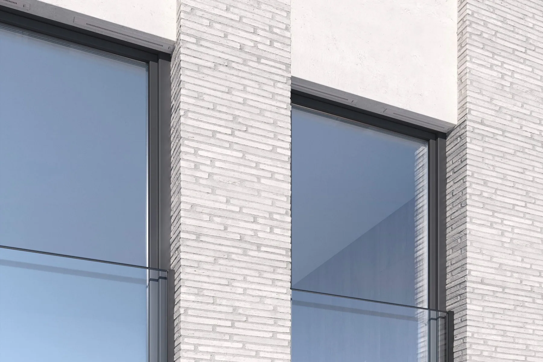 Der Aeromat VT erlaubt die dezente Integration in die Fassade bei einem Höchstmaß an Flexibilität: Der Einbau kann wahlweise in Sturz, Laibung oder Brüstung erfolgen.