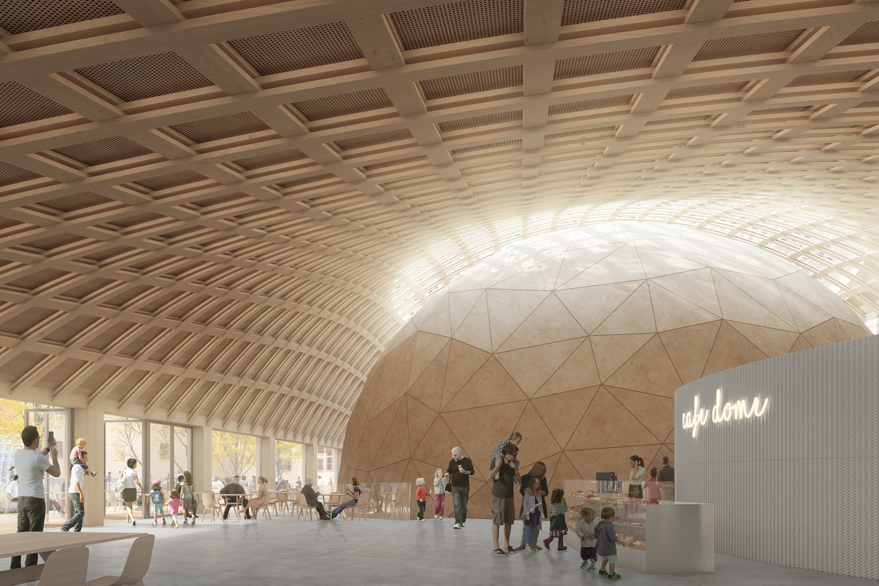 Museumsneubau Wisdome Stockholm unter Freiformdach