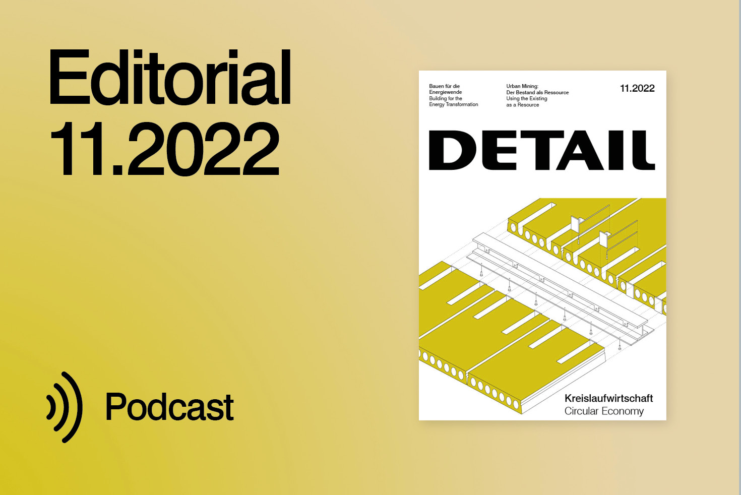 Bauteile wieder verwenden - Editorial Detail 11.2022