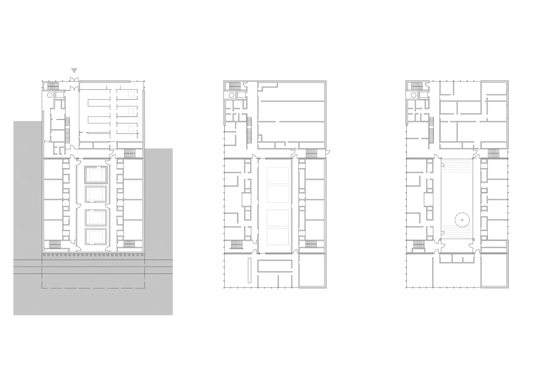Grundrisse: Ebene 0, Ebene 1, Ebene 2, Grafik