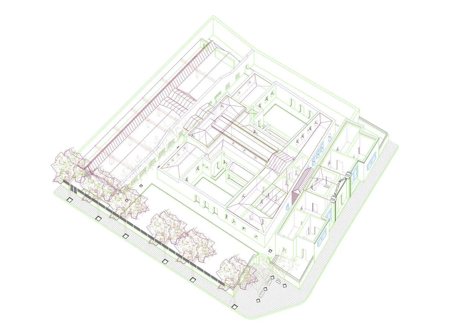 Axonometrie vorher, Grafik