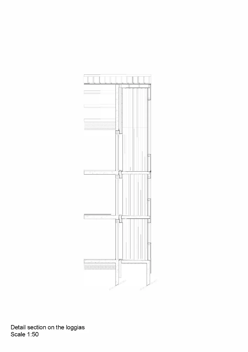Detailschnitt Loggias, Grafik