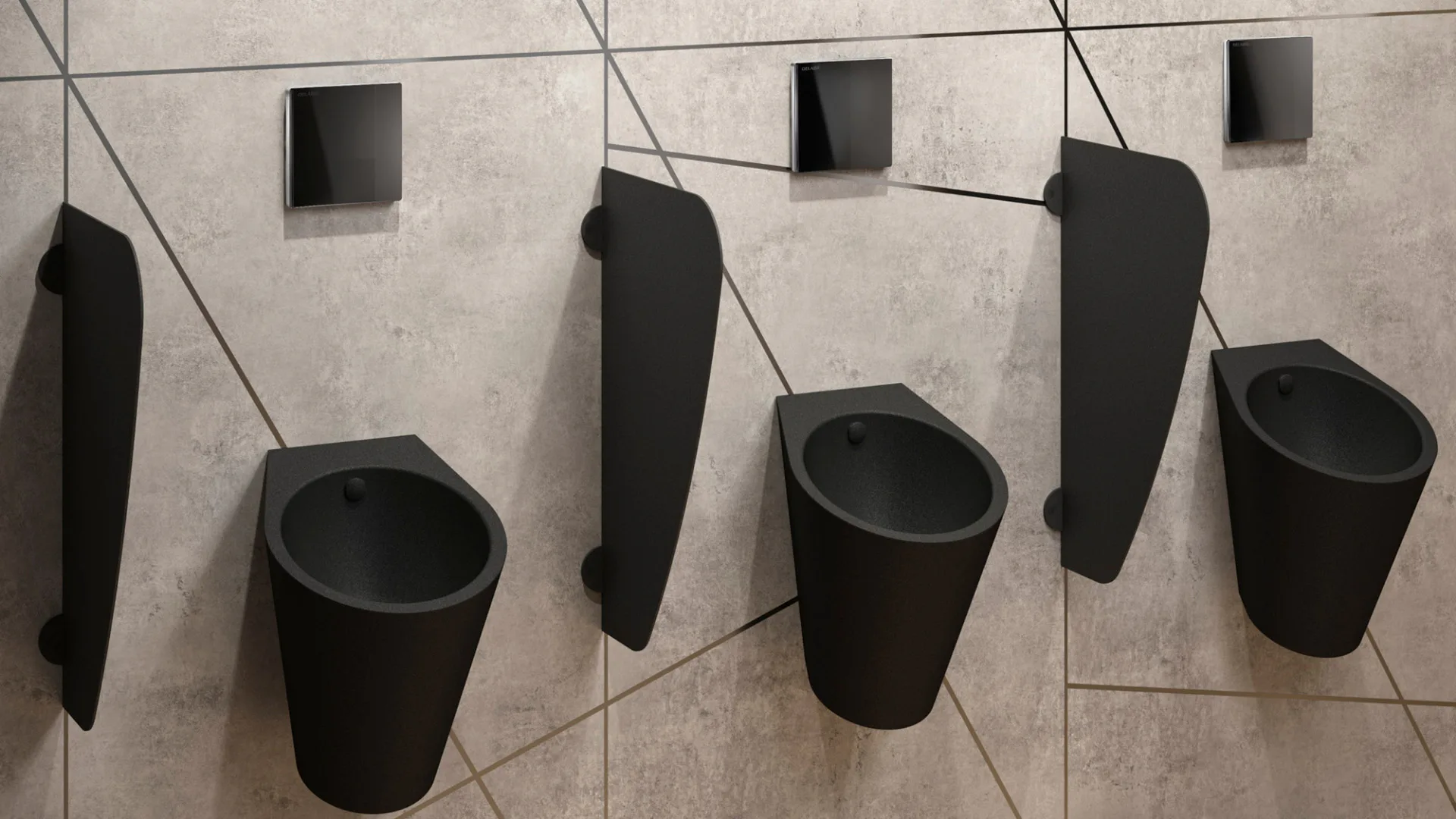 Das Urinal Fino der Reihe Black Spirit Collection zeichnet sich durch die mattschwarze Oberfläche aus. Die Teflon-Oberfläche mit ihren Antihafteigenschaften sorgt für Hygiene. Foto