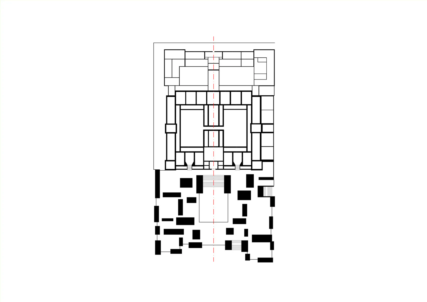 Schematischer Grundriss unteres Erdgeschoss