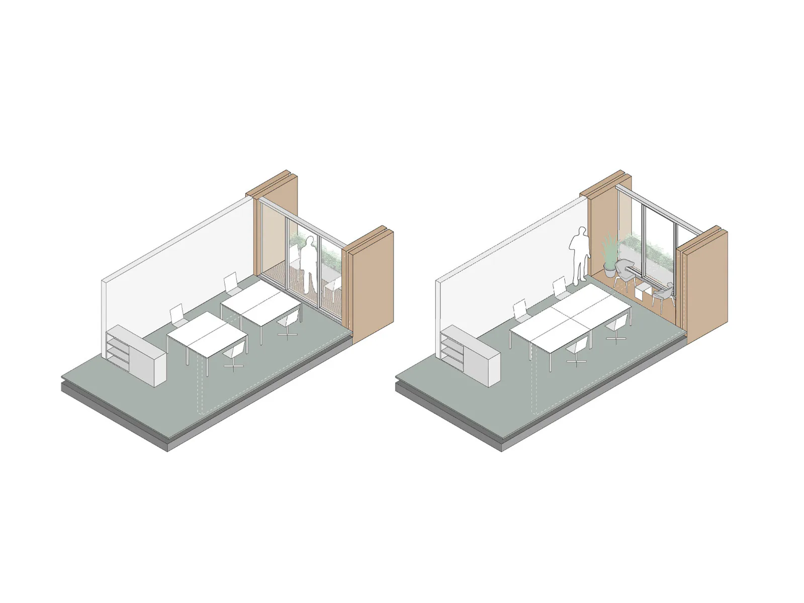 Isometrie Balkon + Loggia, Grafik