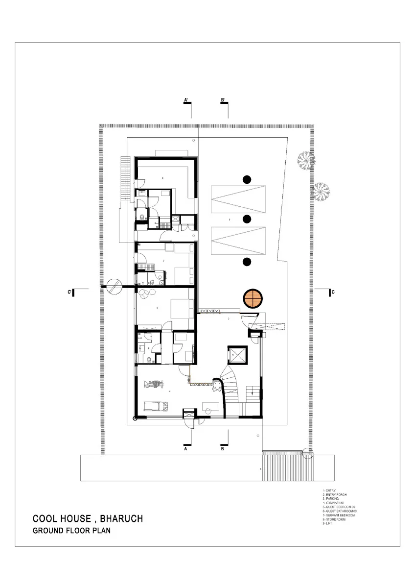 Grundriss EG, Grafik