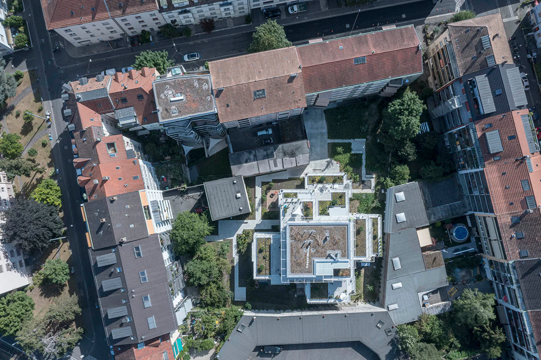 Terrassenhaus Landskronhof aus der Vogelperspektive