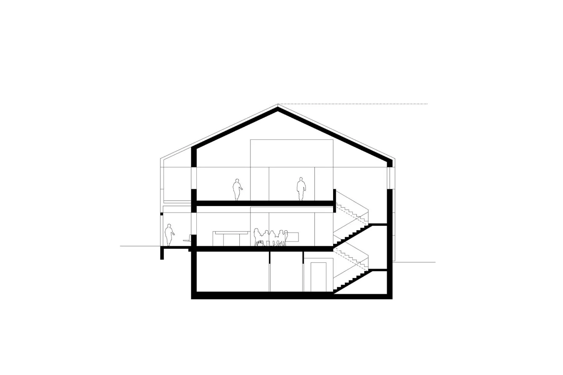 Schnitt Haupthaus, Grafik