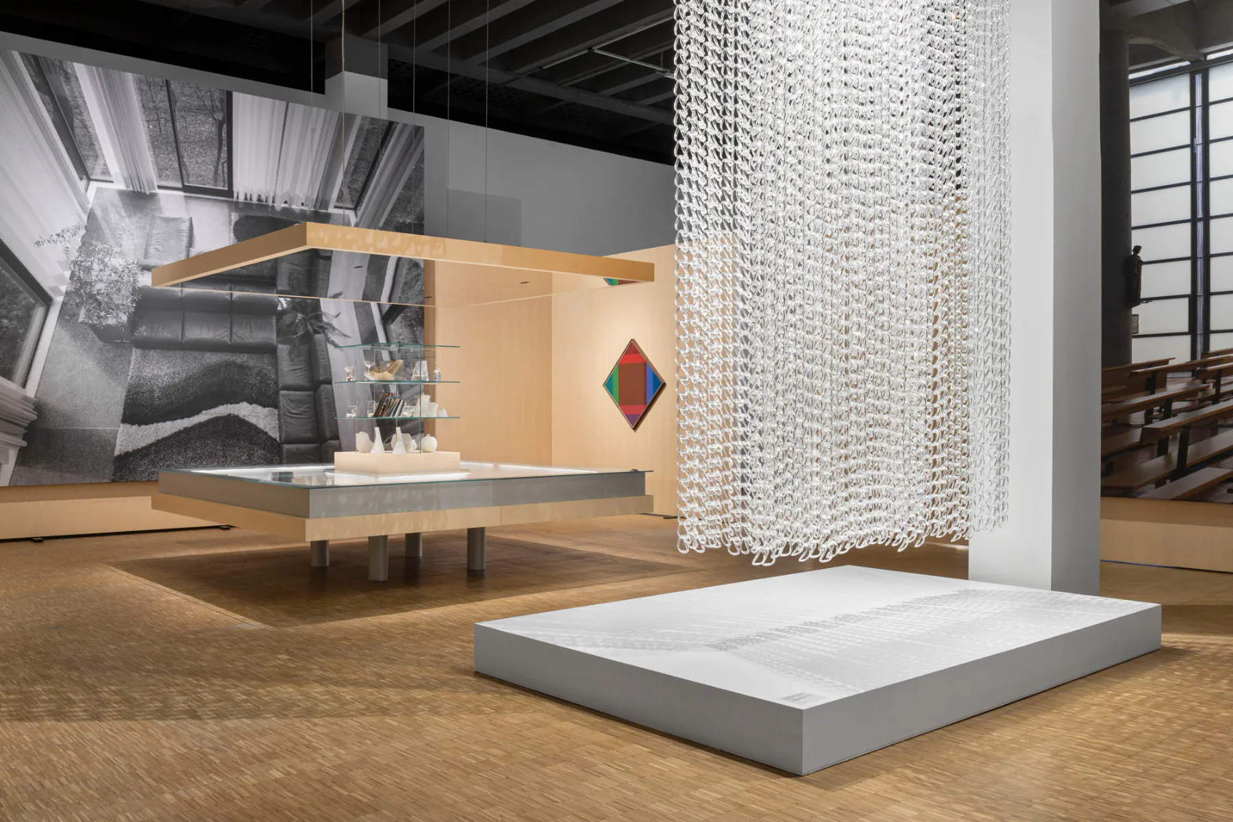 Blick in die Ausstellung Angelo Mangiarotti – When Structures Take Shape.