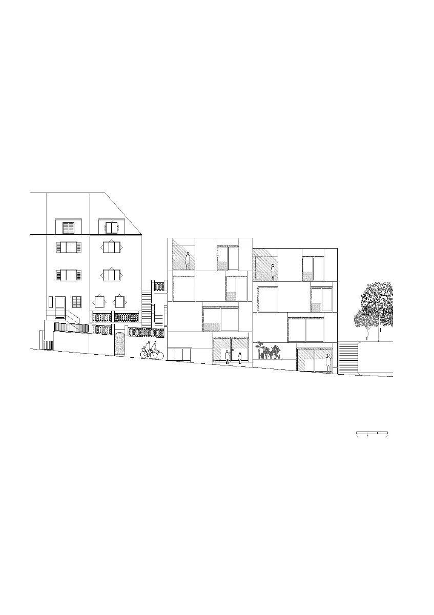 Ansicht Nordwest, Grafik