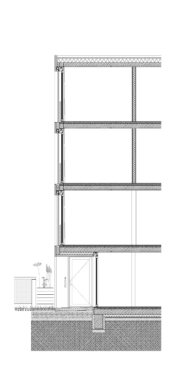 Detailschnitt Eingang, Grafik