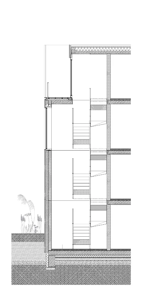 Detailschnitt Balkon, Grafik