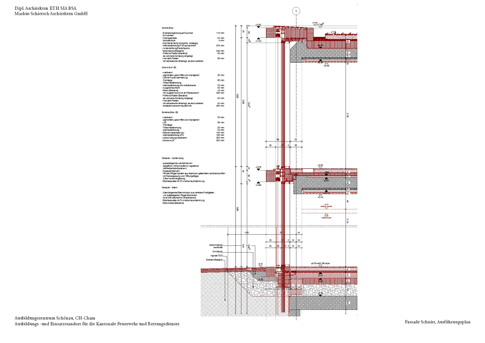 Fassadenschnitt, Grafik