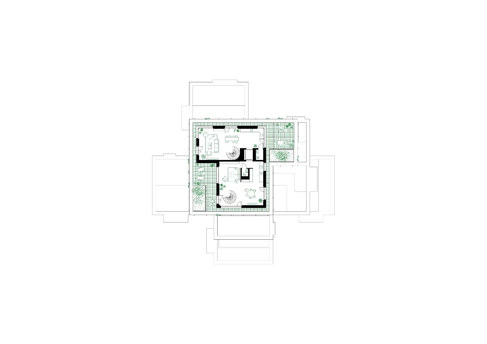 Grundriss viertes Obergeschoss, Grafik