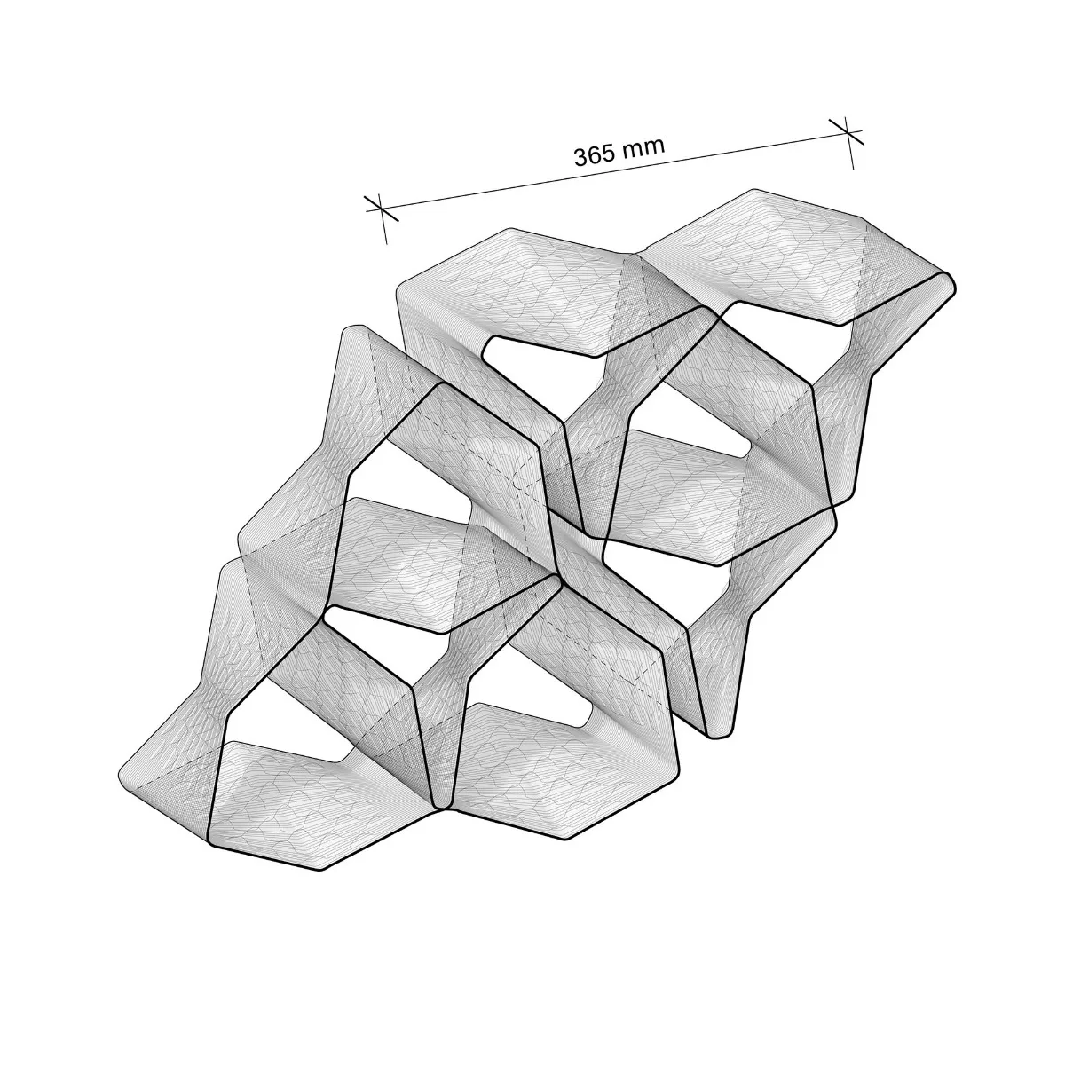 Doppelter Ziegel, Grafik