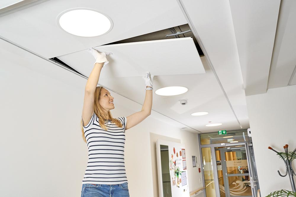 Der Recyclingservice Sound Circularity von Saint-Gobain Ecophon hat die Rücknahme und Verwertung der firmeneigenen Absorberplatten zum Ziel.